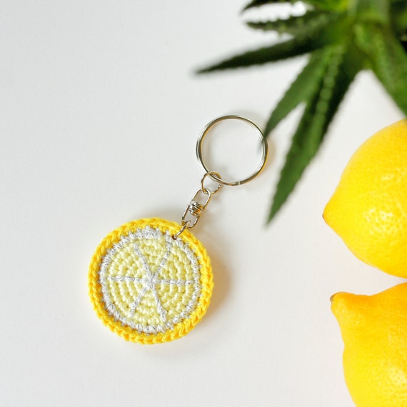 Little Lemon Knitted Keychain