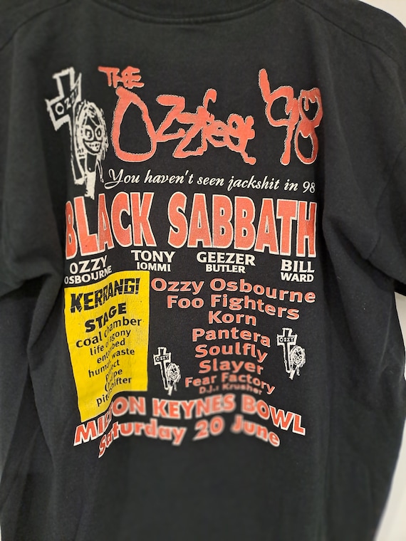 Black Sabbath Tシャツ Ozzfest 98 Black Sabbath Single Stitch T Shirt. - Etsy