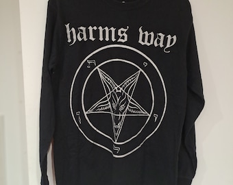 Long Sleeve Rare Harms Way, Baphomet Shirt Medium