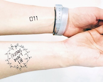 Friend's Don't Lie / 011 - Temporary Tattoo (Set of 2)