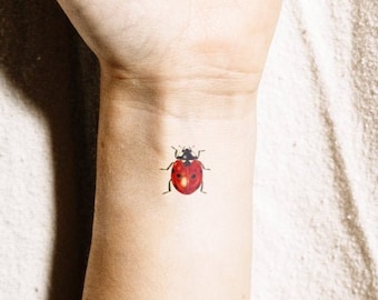 Ladybug - Temporary tattoo (Set of 2)