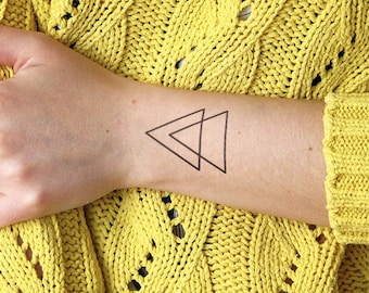 Double Triangle - Temporary tattoo (Set of 2)