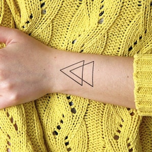 Double Triangle - Temporary tattoo (Set of 2)