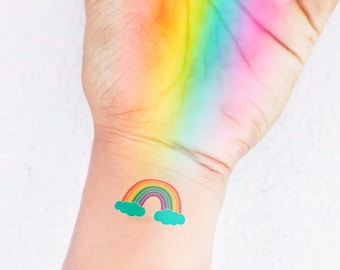 Regenboog - Tijdelijke tattoo (Set van 2)