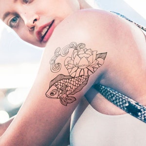 Koi Carp - Temporary Tattoo (Set of 2)