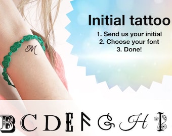 Initial - Custom Temporary Tattoos (Set of 2)