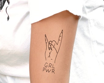 GRL PWR - Tatouage temporaire (lot de 2)