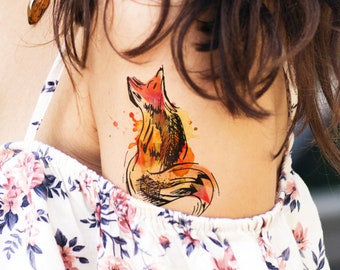 Fox - Temporary Tattoo