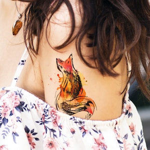 Vos - tijdelijke tattoo