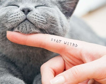 Stay Weird - Tatuaje temporal (conjunto de 2)