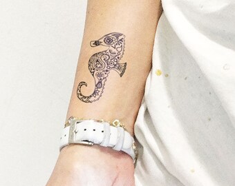 Tatouage Hippocampe Etsy