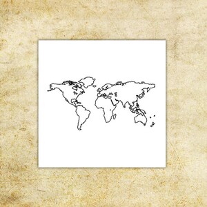 World Map Temporary tattoo Set of 2 image 2