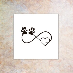 Pet love Temporary Tattoo Set of 2 image 2