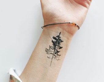 Stip je weg terug naar de natuur - Dots Tree Set - Tijdelijke tattoo (set van 2)