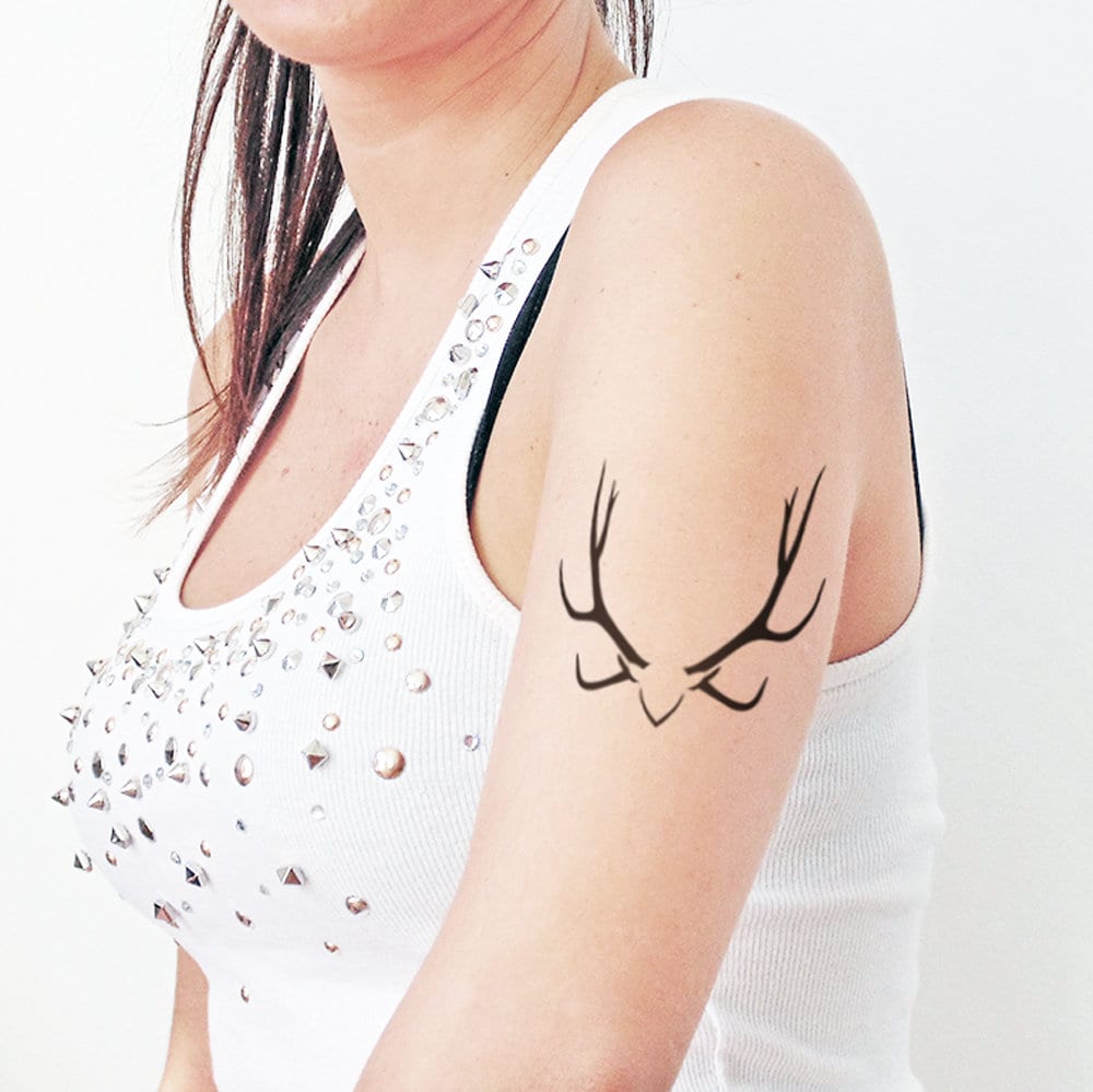 Deer - Temporary Tattoo (Set of 2)