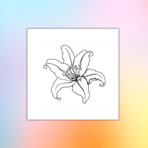 Lily Flower Temporary tattoo Set of 2 image 2