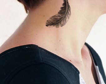 Feather - Temporary Tattoo (Set of 2)