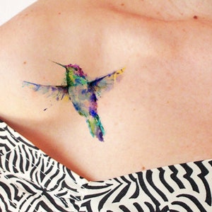 Wind dancer watercolor Temporary tattoo image 1