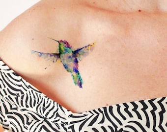Wind dancer watercolor - Temporary tattoo