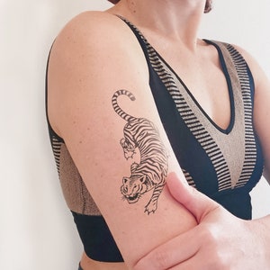 Japanese Tiger Set  - Temporary Tattoo (Set of 3)