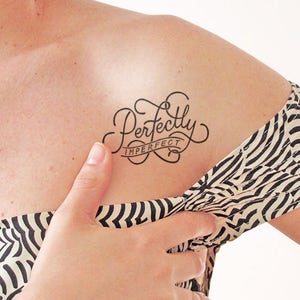 Perfectly imperfect - Tatuaje temporal (conjunto de 2)