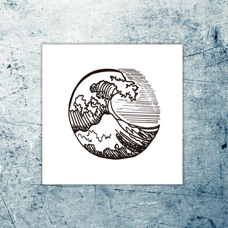 Mountains & Waves Temporary Tattoo Set of 2 image 2