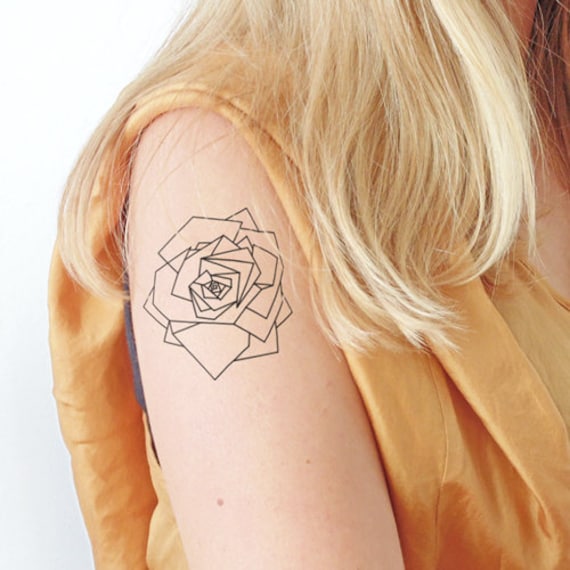 SIMPLY INKED Geometric Rose Temporary Tattoo, Designer Tattoo for all -  Price in India, Buy SIMPLY INKED Geometric Rose Temporary Tattoo, Designer  Tattoo for all Online In India, Reviews, Ratings & Features |
