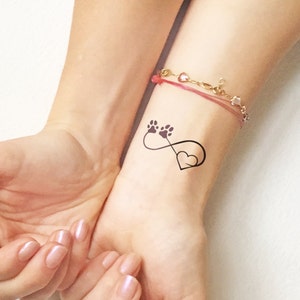 Pet love Temporary Tattoo Set of 2 image 1