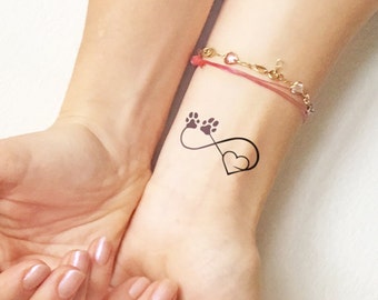 Pet love - Temporary Tattoo (Set of 2)