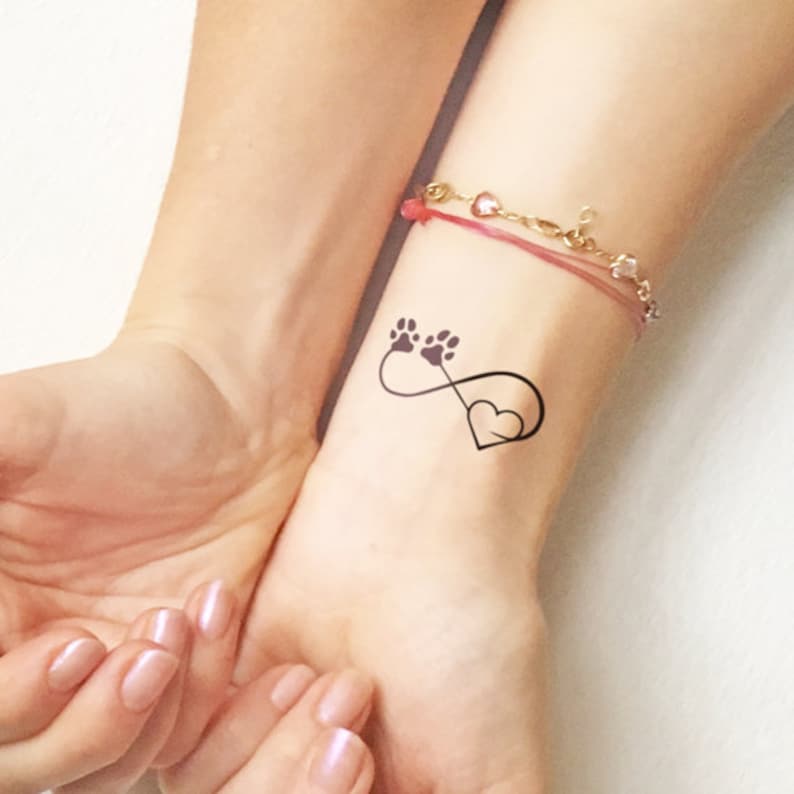 Pet love Temporary Tattoo Set of 2 image 1