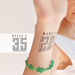 Birthday Party - Custom Temporary Tattoos -  Pack of 5, 10, 15 or 20