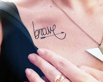 Brave - Temporary Tattoo (Set of 2)