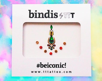 Electric forest bindi set - Face gems stick Jewels Bindi Dots Bindis Beauty Body Art Accessories Festival Birthday Gift For Her