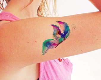 Butterfly watercolor - Temporary tattoo