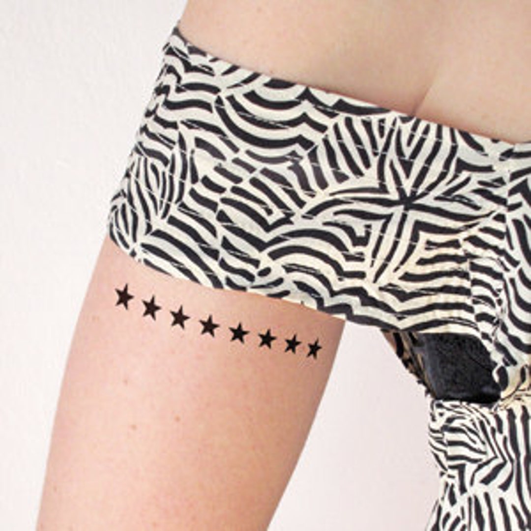 Star Online Temporary Tattoo set of 2 - Etsy