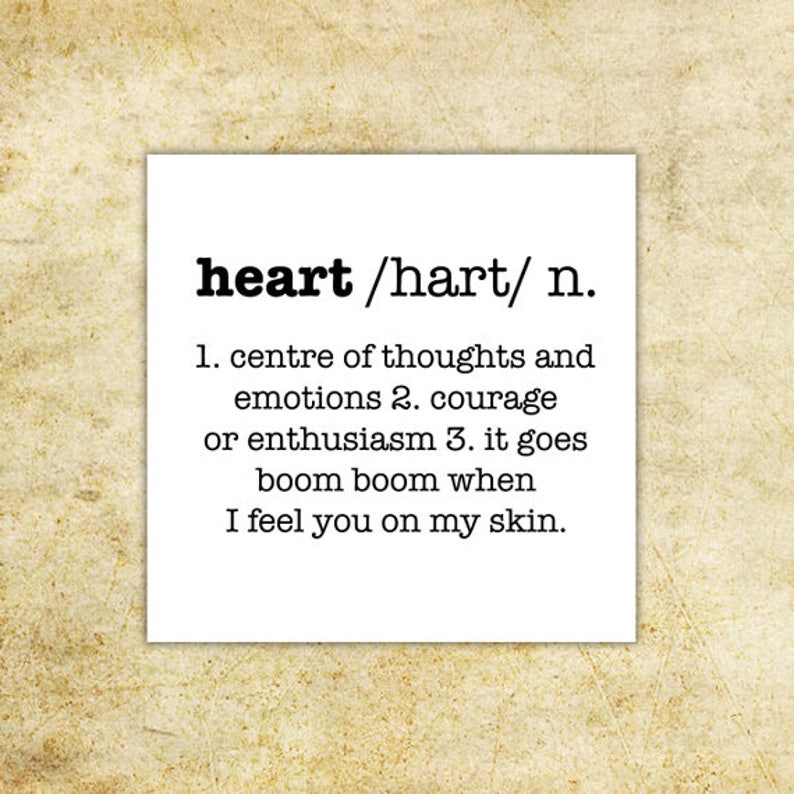 Heart Definition Temporary Tattoo set of 2 Etsy