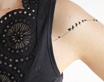 Oiseaux - Tatouage temporaire (lot de 2)