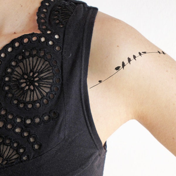 Oiseaux - Tatouage temporaire (lot de 2)