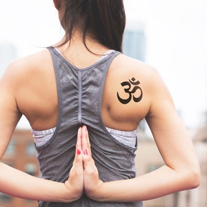 Om yoga symbol - Temporary Tattoo (Set of 2)