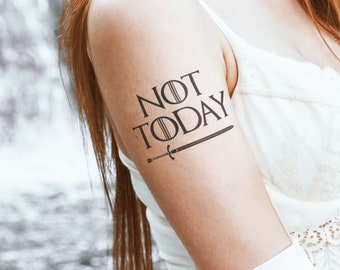 Not Today - Temporary Tattoo (Set of 2)