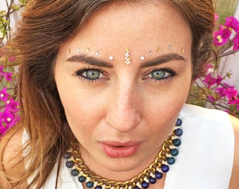 Glastonbury bindi set - Face gems stick - bindi dots