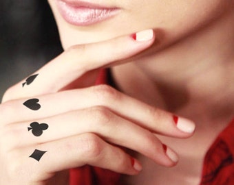 Set de poker - Tatuaje temporal (conjunto de 2)