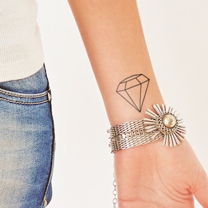Diamond - Temporary tattoo (Set of 2)