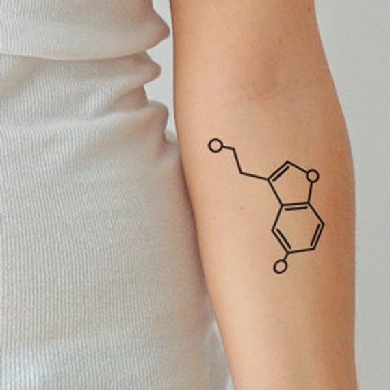 Serotonin Chemical Structure Tattoo