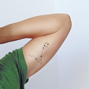 Pisces Temporary tattoo Set of 2 image 1