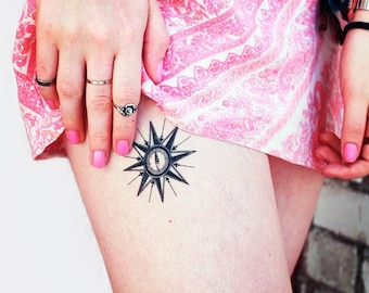 Brújula - Tatuaje temporal (conjunto de 2)