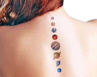 Planetas - Temporary tattoo