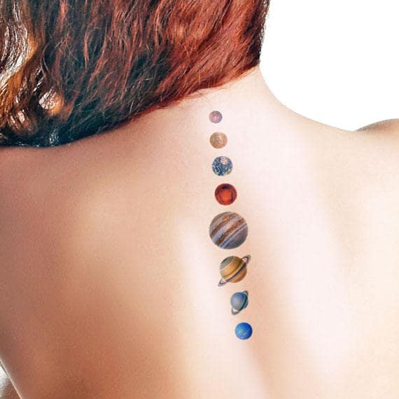 Planetas Temporary tattoo - Etsy España