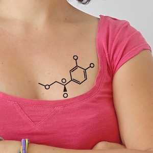 Adrenaline, chemische energie: tijdelijke tattoo (set van 2)
