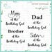 4-"Family Party Tshirt Designs"/ SVG Cut Files / INSTANT Download/ Commercial Use/ Party t shirts designs/ Party wear/ Birthday girl